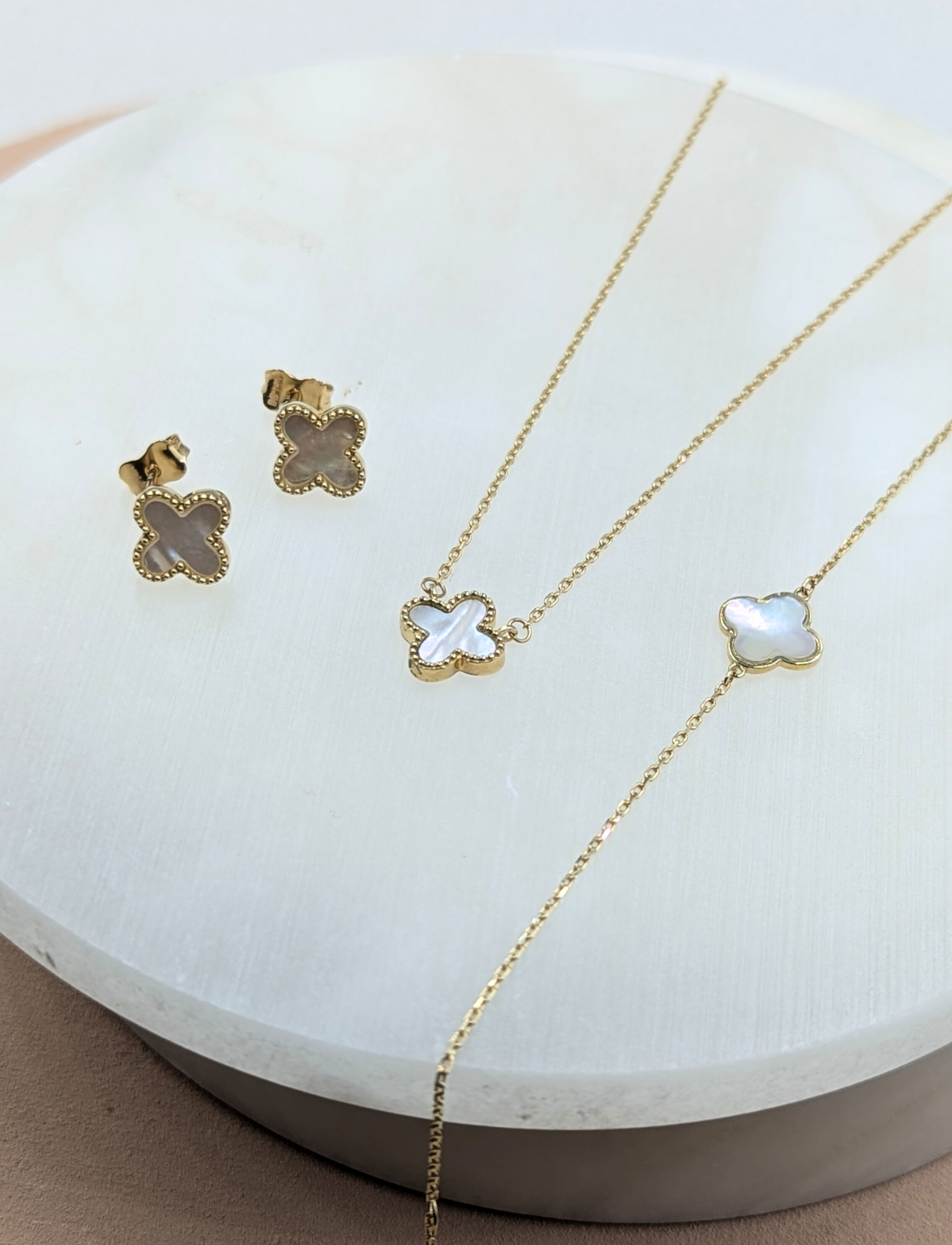 Mother of Pearl Clover Collection